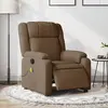 Image de vidaXL Fauteuil inclinable de massage électrique marron tissu