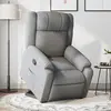 Image de vidaXL Fauteuil inclinable Gris clair Tissu