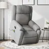 Image de vidaXL Fauteuil de massage inclinable Gris clair Tissu