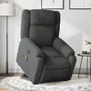 Image de vidaXL Fauteuil de massage inclinable Gris foncé Tissu