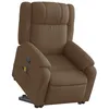 Image de vidaXL Fauteuil de massage inclinable Marron Tissu