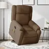 Image de vidaXL Fauteuil de massage inclinable Marron Tissu