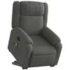 Image de vidaXL Fauteuil inclinable de massage électrique Gris foncé Tissu