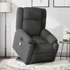 Image de vidaXL Fauteuil inclinable de massage électrique Gris foncé Tissu