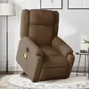 Image de vidaXL Fauteuil inclinable de massage électrique Marron Tissu