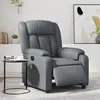 Image de vidaXL Fauteuil de massage inclinable électrique gris similicuir
