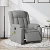 Image de vidaXL Fauteuil de massage inclinable électrique gris clair tissu