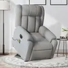Image de vidaXL Fauteuil inclinable de massage électrique Gris clair Tissu