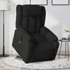 Image de vidaXL Fauteuil inclinable de massage électrique Noir Tissu