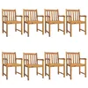 Image de vidaXL Chaises de jardin lot de 8 56x55,5x90 bois massif d'acacia