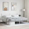 Image de vidaXL Cadre de lit métal sans matelas et tête de lit blanc 183x213 cm