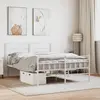 Image de vidaXL Cadre de lit métal sans matelas et pied de lit blanc 140x200 cm