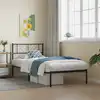 Image de vidaXL Cadre de lit métal sans matelas avec tête de lit noir 80x200 cm