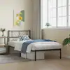 Image de vidaXL Cadre de lit métal sans matelas avec tête de lit noir 107x203cm