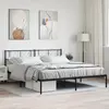 Image de vidaXL Cadre de lit métal sans matelas avec tête de lit noir 183x213cm