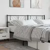 Image de vidaXL Tête de lit de remplacement métal noir 180 cm