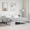 Image de vidaXL Cadre de lit métal sans matelas et tête de lit blanc 183x213 cm