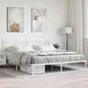 Image de vidaXL Cadre de lit métal sans matelas et tête de lit blanc 193x203 cm