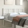Image de vidaXL Tête de lit de remplacement métal blanc 150 cm