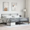 Image de vidaXL Cadre de lit métal sans matelas avec pied de lit noir 183x213cm