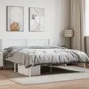 Image de vidaXL Cadre de lit métal sans matelas et tête de lit blanc 135x190 cm
