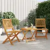 Image de vidaXL Ensemble à manger de jardin pliable 3 pcs bois d'acacia massif