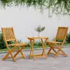 Image de vidaXL Ensemble à manger de jardin pliable 3 pcs bois d'acacia massif