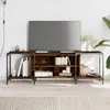 Image de vidaXL Meuble TV chêne fumé 153x37x50 cm bois d'ingénierie
