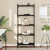 Image de vidaXL Bibliothèque à 5 niveaux noir 60x30x154 cm bois d'ingénierie