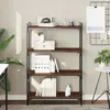 Image de vidaXL Bibliothèque 4 niveaux chêne marron 80x30x120cm bois ingénierie