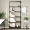 Image de vidaXL Bibliothèque 6 niveaux chêne fumé 80x30x188cm bois d'ingénierie