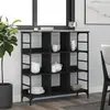 Image de vidaXL Buffet noir 102x32x103,5 cm bois d'ingénierie