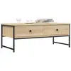 Image de vidaXL Table basse chêne sonoma 101x49x39,5 cm bois d'ingénierie