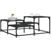 Image de vidaXL Table basse noir 87,5x87,5x40 cm bois d'ingénierie