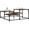 Image de vidaXL Table basse chêne marron 87,5x87,5x40 cm bois d'ingénierie