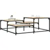 Image de vidaXL Table basse chêne sonoma 107x107x40 cm bois d'ingénierie