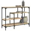 Image de vidaXL Table console avec étagères chêne sonoma 100x35x75 cm