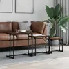 Image de vidaXL Tables basses gigognes 3 pcs chêne marron bois d'ingénierie
