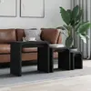 Image de vidaXL Tables basses gigognes 3 pcs noir bois d'ingénierie