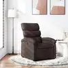Image de vidaXL Fauteuil inclinable Marron foncé Tissu