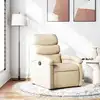 Image de vidaXL Fauteuil inclinable Crème Tissu