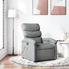 Image de vidaXL Fauteuil de massage inclinable Gris clair Tissu