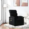 Image de vidaXL Fauteuil de massage inclinable Noir Tissu