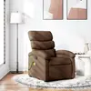 Image de vidaXL Fauteuil de massage inclinable Marron Tissu
