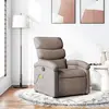 Image de vidaXL Fauteuil de massage inclinable Taupe Tissu