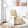 Image de vidaXL Fauteuil de massage inclinable Crème Tissu