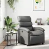 Image de vidaXL Fauteuil inclinable Gris Similicuir