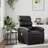 Image de vidaXL Fauteuil de massage inclinable Noir Similicuir