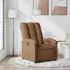 Image de vidaXL Fauteuil inclinable Marron Tissu