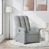Image de vidaXL Fauteuil de massage inclinable Gris clair Tissu